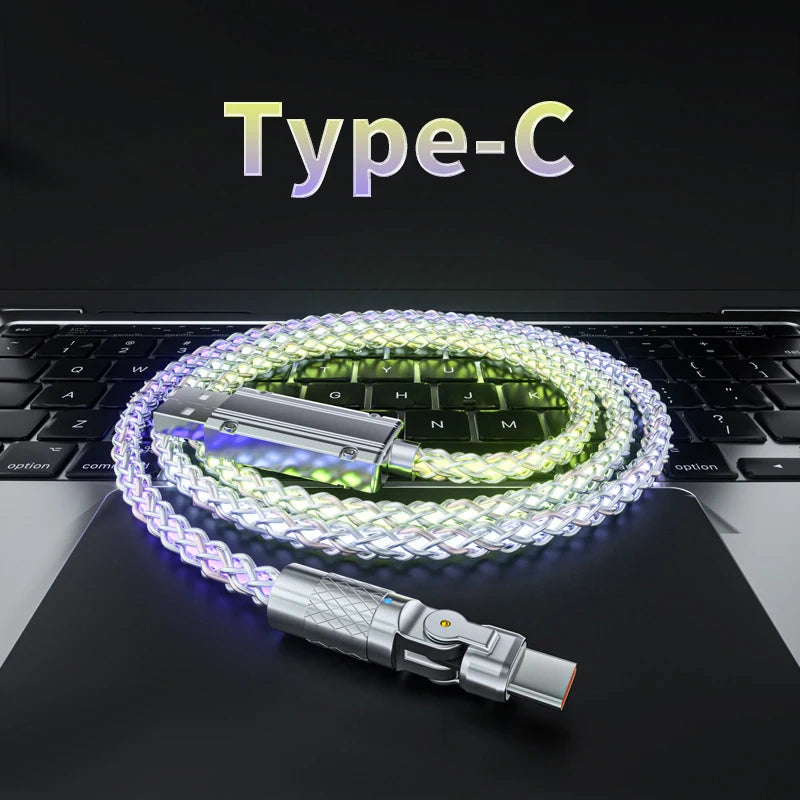 Cable de carga rápida RGB de 120W