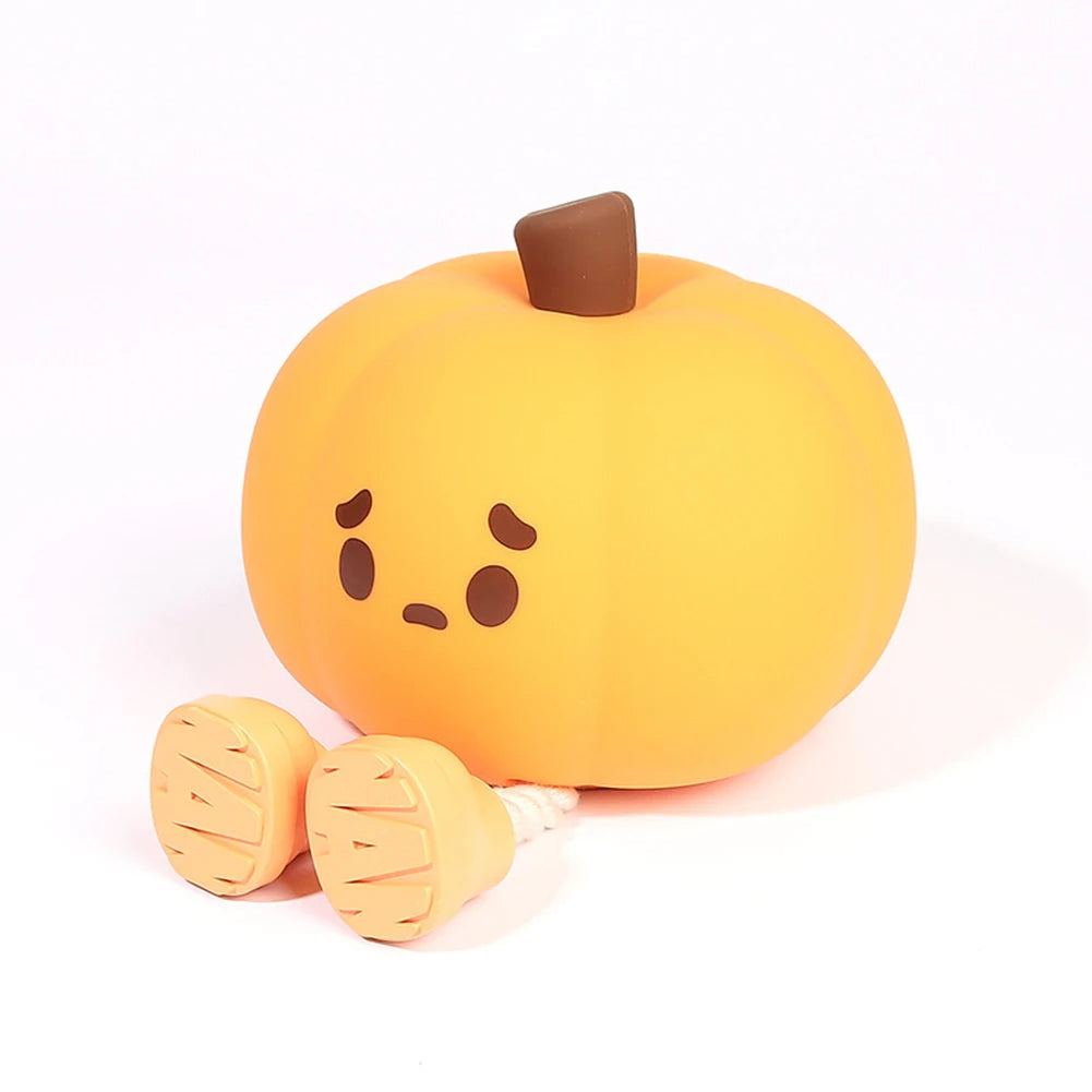 Linda luz nocturna de calabaza