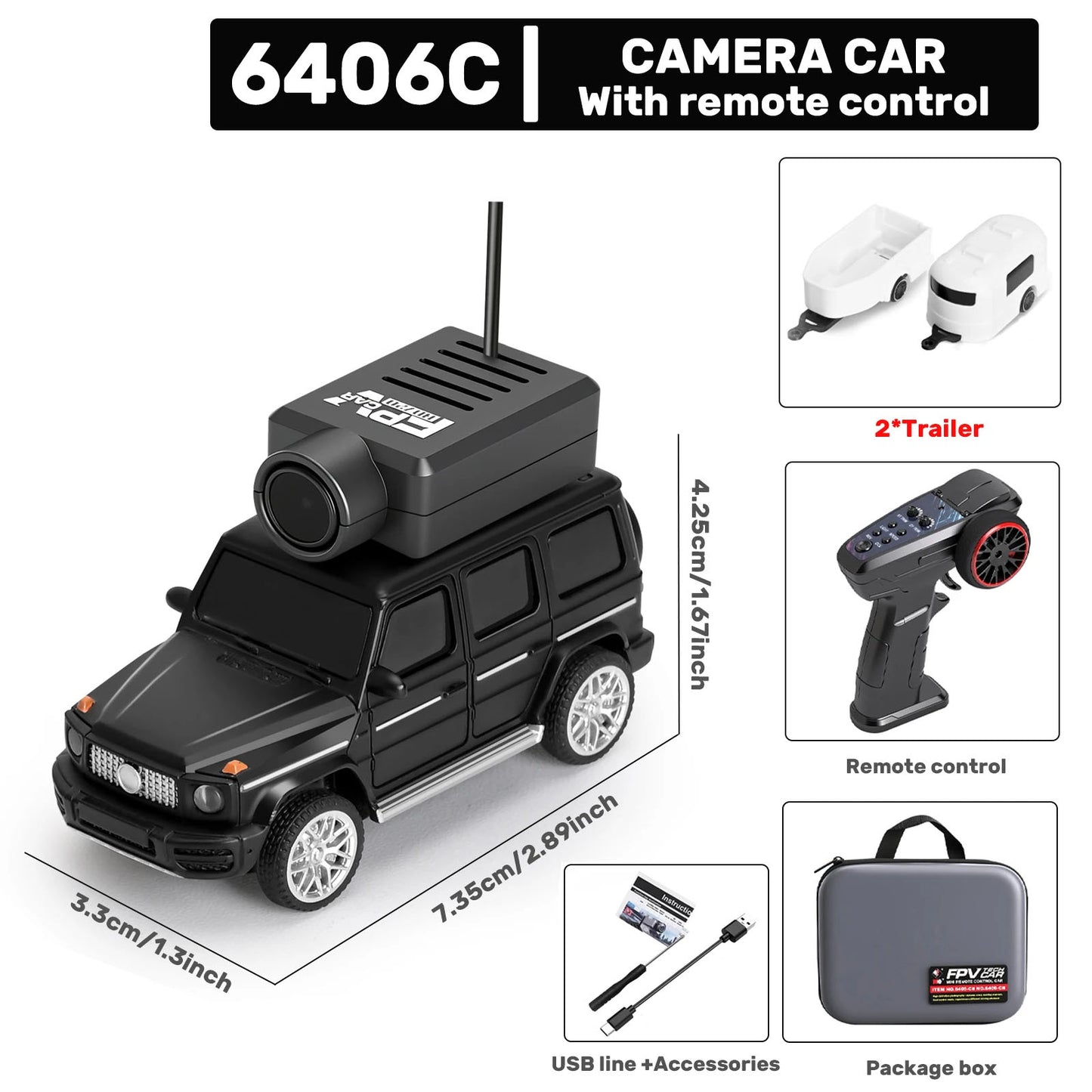 Mini coche RC con cámara FPV