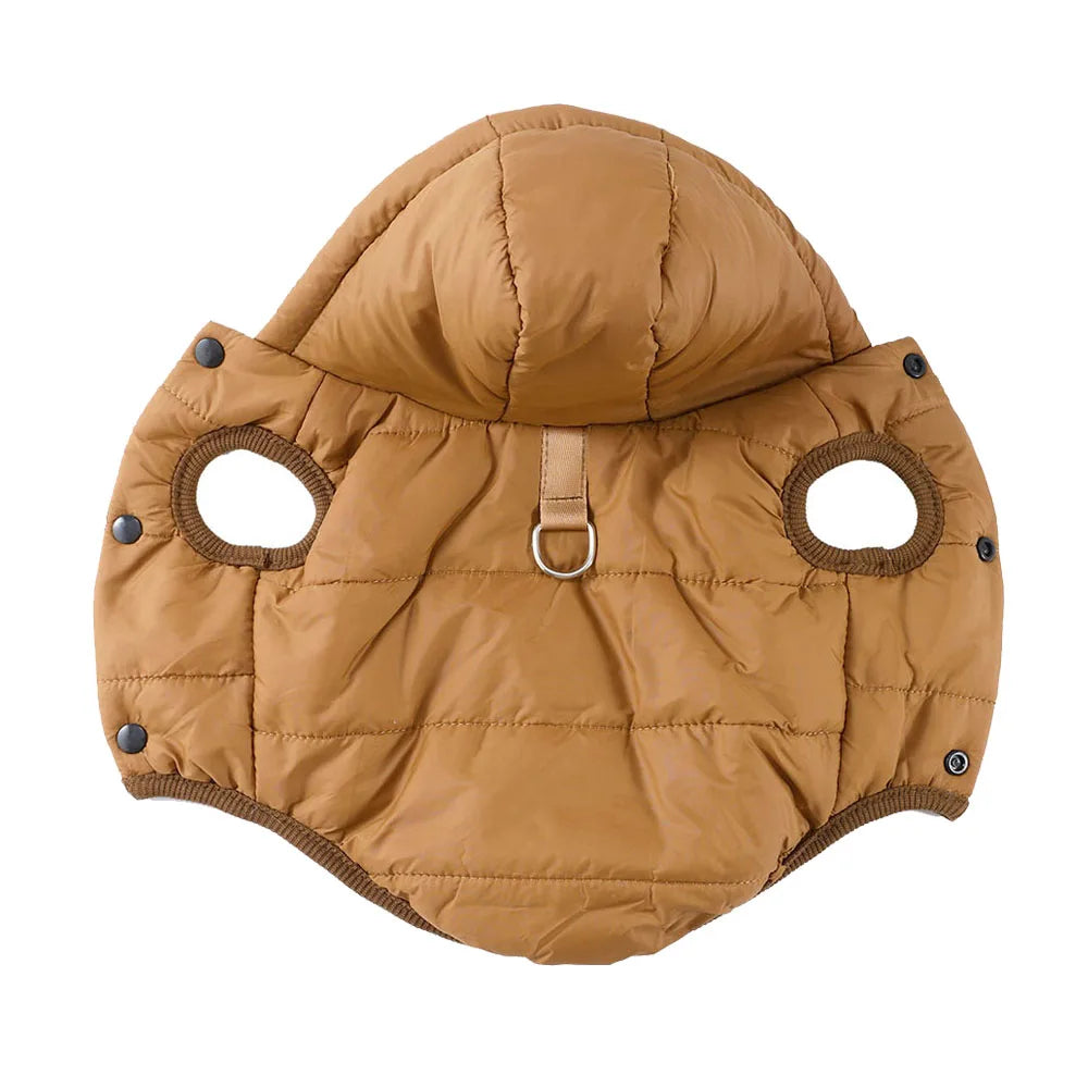 Veste douillette à capuche pour animaux de compagnie
