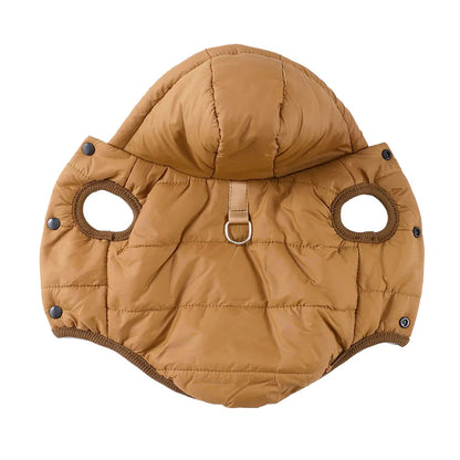 Veste douillette à capuche pour animaux de compagnie