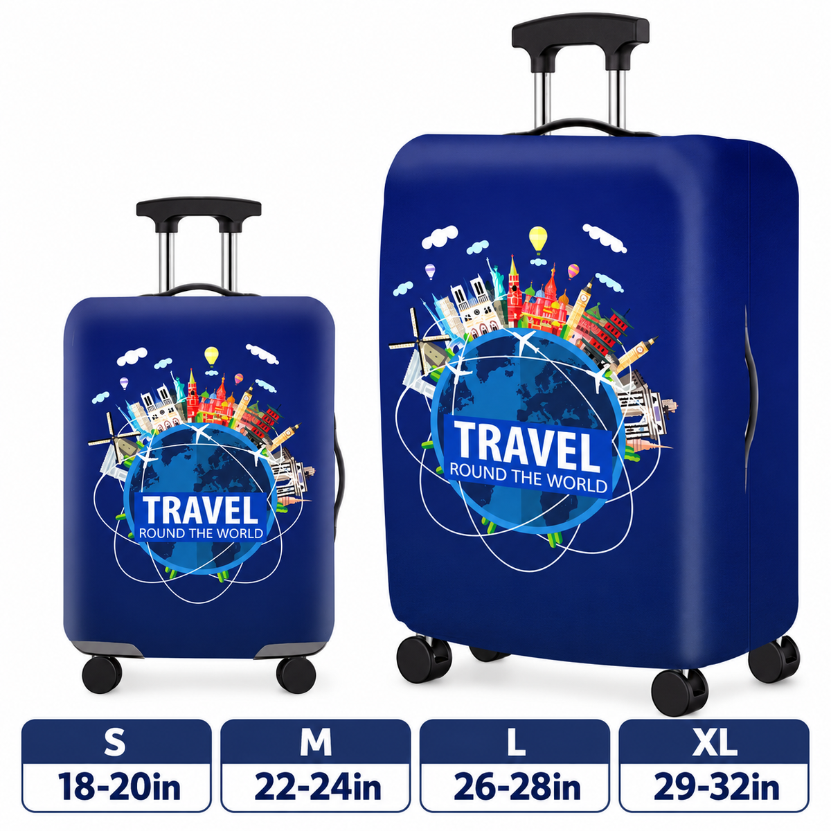 Printed Stretch Suitcase Cover