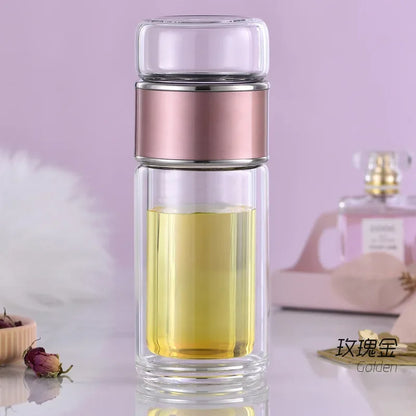 Botella con infusor de té