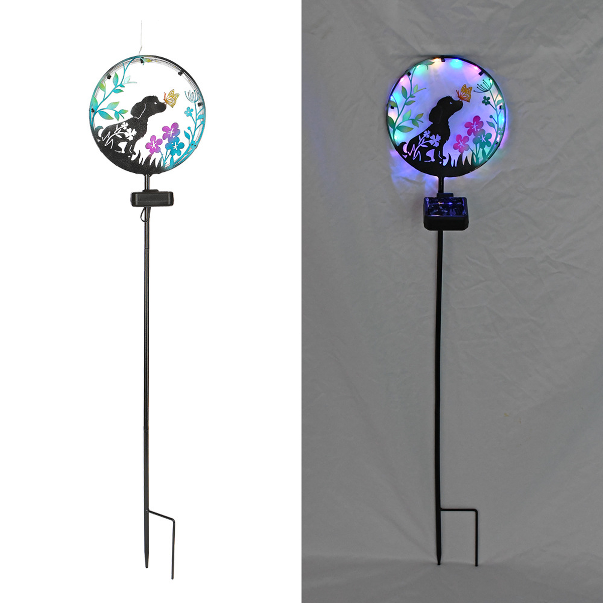 Animal Silhouette Solar Garden Stake