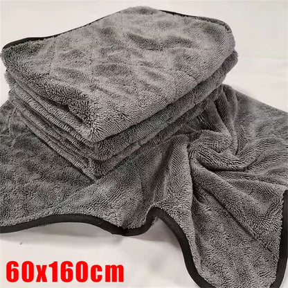Toalla de microfibra de rizo de 1200GSM para secado de coches