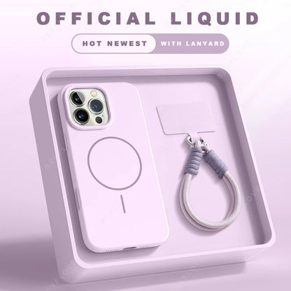 Funda magnética para teléfono con cordón