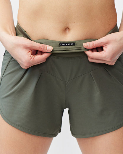 Pantalones cortos de running de mujer Sheva de talle alto